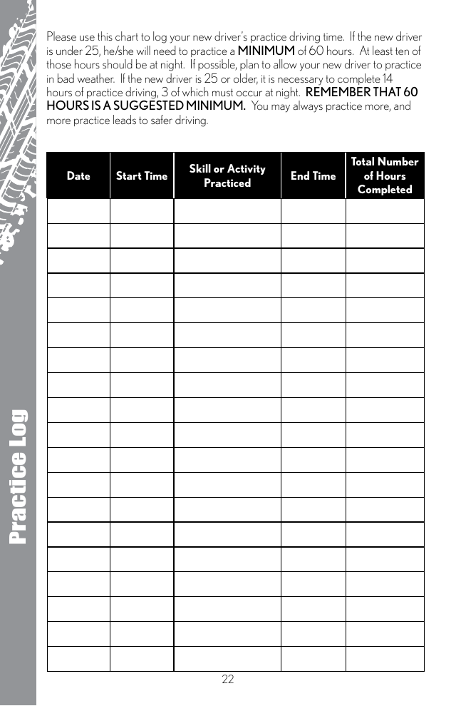 Preview of the official New Driver & Coach Practice Guide (RD-006) that Learner Log generates for Maryland